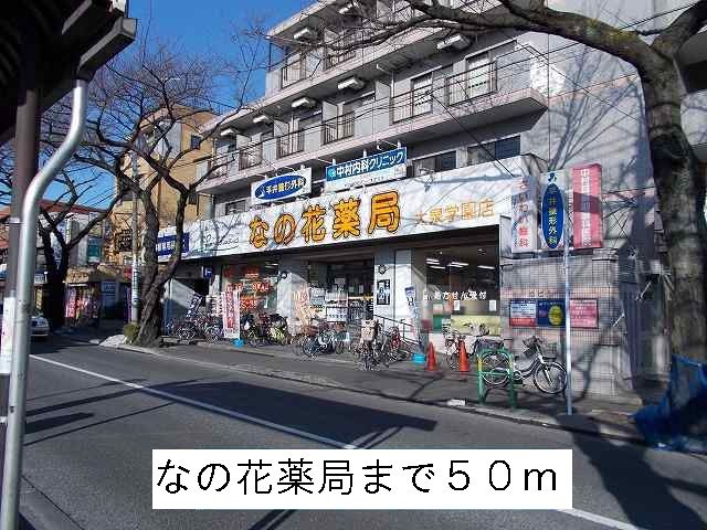 近くのドラッグストアまで50m（徒歩1分）