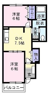 ハピネスⅢ番館の間取り画像