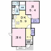 プレイス赤坂Ⅱの間取り画像