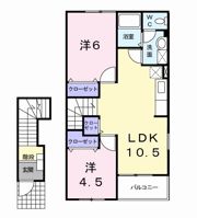 ソレアード中曽根Cの間取り画像