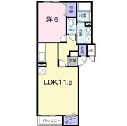 ジェルメ日乃出町の間取り画像