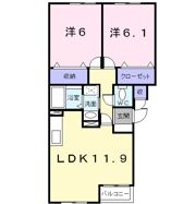 ジェルメ日乃出町の間取り画像