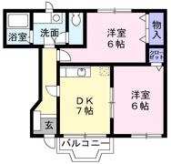 リバーサイドヒルズAの間取り画像