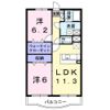 シャトーウエスト B棟の間取り画像