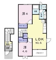 フィオーレK・Bの間取り画像