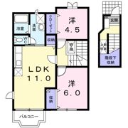 アンソレイエ Aの間取り画像