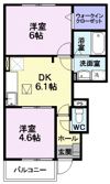 エーデルハイム Aの間取り画像