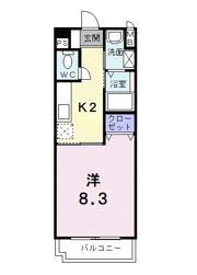 ヴィラ ルミノーソ Bの間取り画像