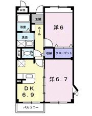 グラディオ山下の間取り画像