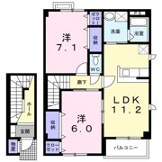 サンリットヒルズ Bの間取り画像