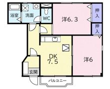 HKソレイユ Aの間取り画像