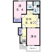 ル トワ ヴェールBの間取り画像