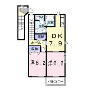 La．アルモニーAの間取り画像