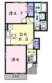 アヴニール遠賀Aの間取り画像