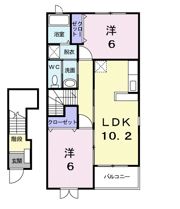 リバーローズAの間取り画像