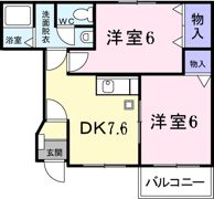 ホワイトルームカワイⅡの間取り画像