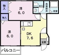 ホワイトルームカワイⅡの間取り画像