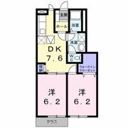 リバージュハイツ Ⅱの間取り画像