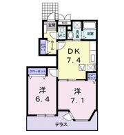 グリーンベルクォーター Bの間取り画像