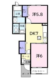 ニュークレコートⅡBの間取り画像