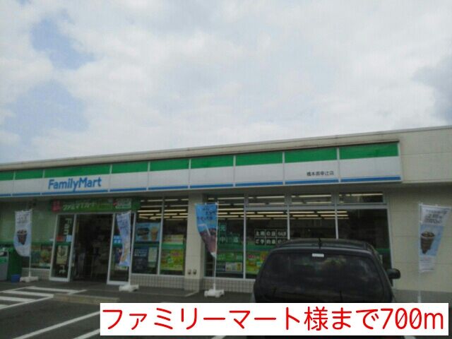 近くのファミリーマート様まで700m（徒歩9分）