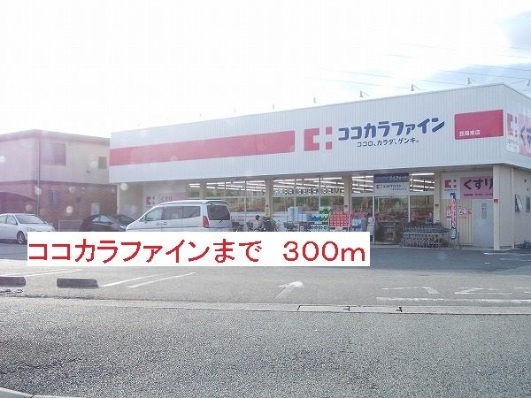 近くのドラッグストアまで300m（徒歩4分）