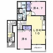 ヴィラージュ波風Bの間取り画像
