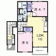 ヴィラージュ波風Dの間取り画像
