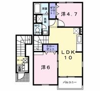 ヴィラージュ波風Dの間取り画像