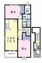フラットワンBの間取り画像