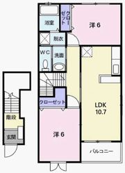 フラットワンBの間取り画像