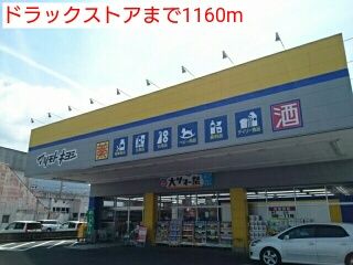 近くのドラックストアまで1,160m（徒歩15分）