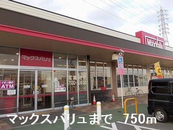 近くのマックスバリュまで750m(徒歩10分)