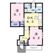 カメリアBの間取り画像