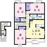 パークヒルズK Dの間取り画像