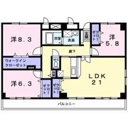 ジュネス上池田の間取り画像