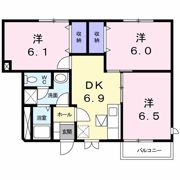 アンソレイエ Bの間取り画像