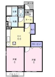 バーベナハイム Bの間取り画像