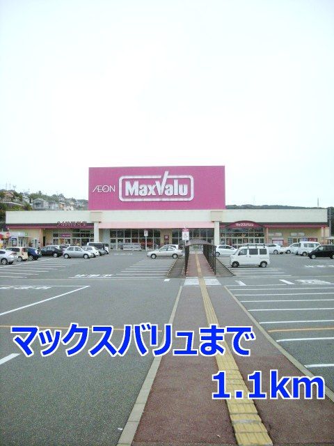 近くのマックスバリュまで1,100m（徒歩14分）