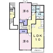 ソレアードホソヤEの間取り画像
