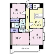 パ－ムヒルズマンションの間取り画像