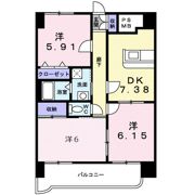 パ－ムヒルズマンションの間取り画像