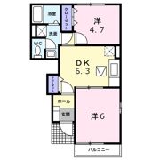 スリーワンスリーヒルズDの間取り画像
