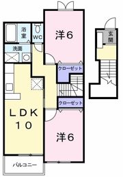 いちごハウスαの間取り画像