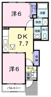 いちごハウスβの間取り画像