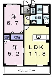 エレシーム スクエアの間取り画像