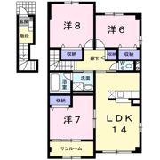 グランデナカミチ弐番館の間取り画像