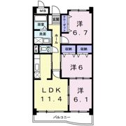 グラース アンジュⅠの間取り画像