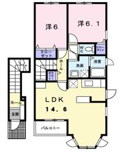 リバーバンクガーデンBの間取り画像