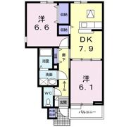 エーデル髙松Aの間取り画像